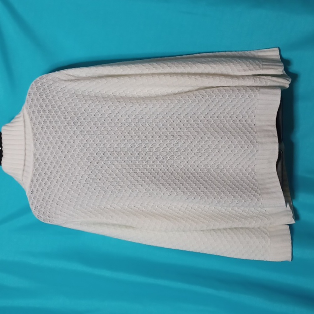 Basic Editions Off White Button Front Sweater. Si… - image 6